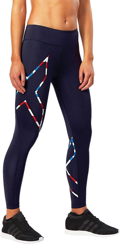 Våd appel præambel Women's 2XU Mid-Rise Compression Tight Navy/USA Stars N Stripes XL (165  lbs) - Walmart.com