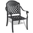 thumbnail image 6 of JERFIT 3-Piece Cast Aluminum Patio Bistro Set with Table and 2 Stackable Chairs, Black Frame & All-Weather Cushions, 6 of 10