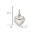 thumbnail image 2 of FJC Finejewelers 925 Sterling Silver Puffed Heart Charm 16 x 9 mm, 2 of 5