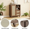 thumbnail image 6 of Farini Sideboard Buffet Cabinet, Accent Cabinet with Drawers and Adjustable Shelf for Kitchen, Living Room, Entryway, Walnut, 6 of 7