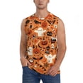 thumbnail image 1 of Fotbe Halloween 2 Men's Camiseta sin Mangas Estampada para Hombres, Playera Casual para Gimnasio, Entrenamiento, Playa-XX-Large, 1 of 7