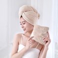 thumbnail image 5 of Towel for Womens,Hair Towel Wrap For Women Quick Dry Soft Absorbent 10 X 26 Inches Hair Wrap Towels With Double Button Frizz Hair Turbans For Curly Long Thick Hair, 5 of 8