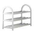 thumbnail image 2 of Tunhigl 3-Tier Shoe Rack, Shoe Shelf Holds up to 6 Pairs of Shoes, Shoe Organizer for Closet, Space Saver Shoe Rack Organization Shelves White, 2 of 6