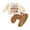 Russet, variant on Baby Toddler Boy 2 Piece Fall Outfit, 0 6 12 18 24 Months 2T 3T Letter Rugby Print Long Sleeve Sweatshirt Elastic Waist Pants with Pockets Clothing Set