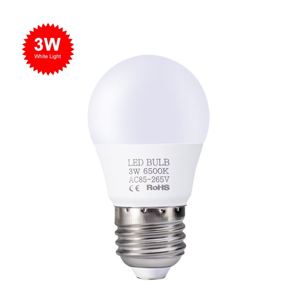 Bombilla LED E27 3W Yeacher Luz blanca 6000-6500K Ahorro de energía