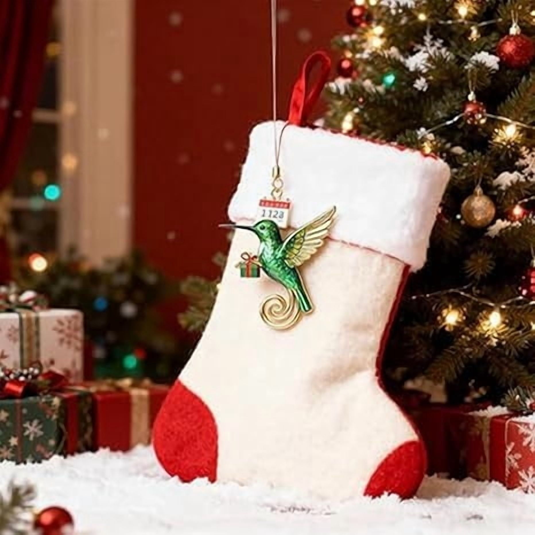 YiJuHui 3pcs Hummingbird Advent Calendar, 24 Unique Bird Ornaments, Festive Christmas Countdown Decor, Nature Inspired Holiday Tree Decoration