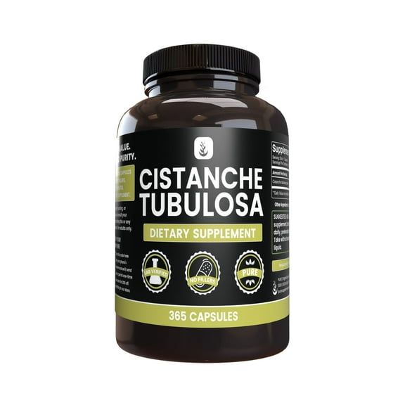 Pure Original Ingredients Cistanche Tubulosa 365 Capsules No Magnesium Or Rice Fillers, Always Pure, Lab Verified