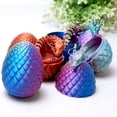 thumbnail image 3 of 8pcs/set 3D Printed dragon egg ,Flexible Joint Animal lacertid Figurines,Realistic Eyes, Home Office Decor,Fidget Toy for Adults Teens Boy Festival Gifts, 3 of 11