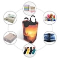 thumbnail image 2 of DouZhe 50L Rectangular Laundry Basket, Sunset Clouds Mountains Trees Prints Waterproof Foldable Laundry Hamper with Aluminum Handles, 2 of 6