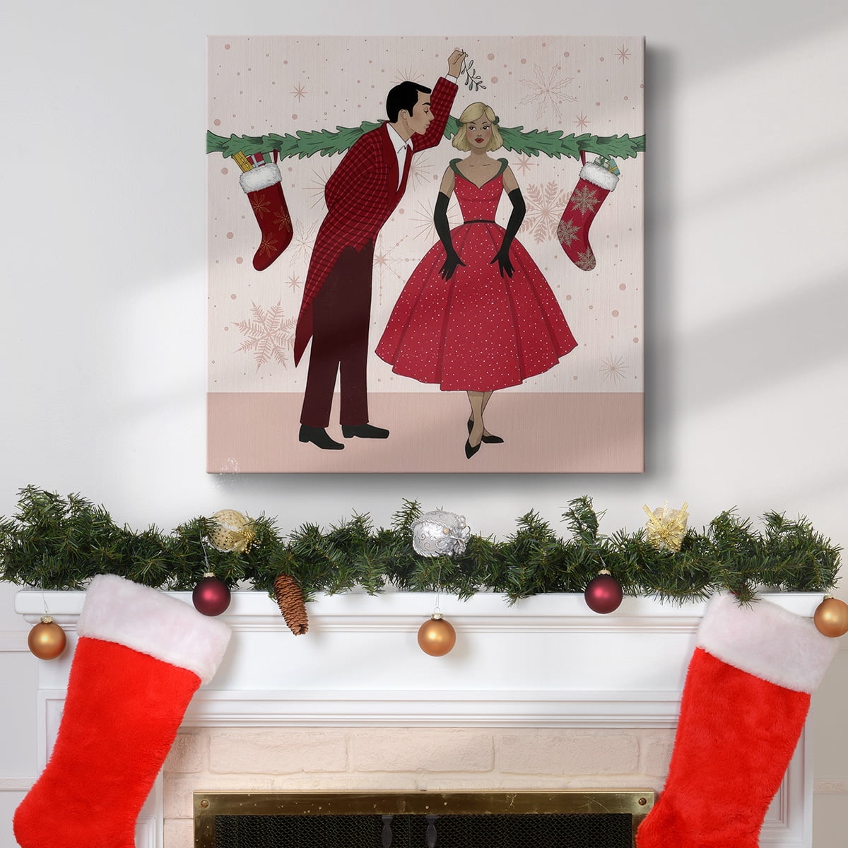 Holly Jolly Holiday III- Gallery Wrapped Canvas
