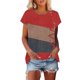thumbnail image 2 of Camiseta de Manga Corta de las Mujeres de Cuello Redondo de Impresión Casual Top de las Señoras, Poliéster Ligero para el Hogar Diario Y Cómodo, 2 of 9