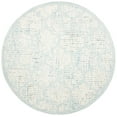 thumbnail image 2 of SAFAVIEH Abstract Clarette Geometric Wool Area Rug, Ivory/Turquoise, 6' x 6' Round, 2 of 10