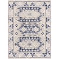 thumbnail image 3 of Hauteloom Bindi Living Room, Bedroom Area Rug - Oriental Bohemian Vintage Carpet - Cream, Gray, Blue - 7'10" x 10', 3 of 14