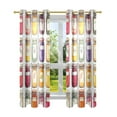 thumbnail image 7 of Yayeee Window Curtains Light Filtering 63"x42" Grommet Panel Pair Home Living Room Decor, Colorful Jam Jars, 7 of 7