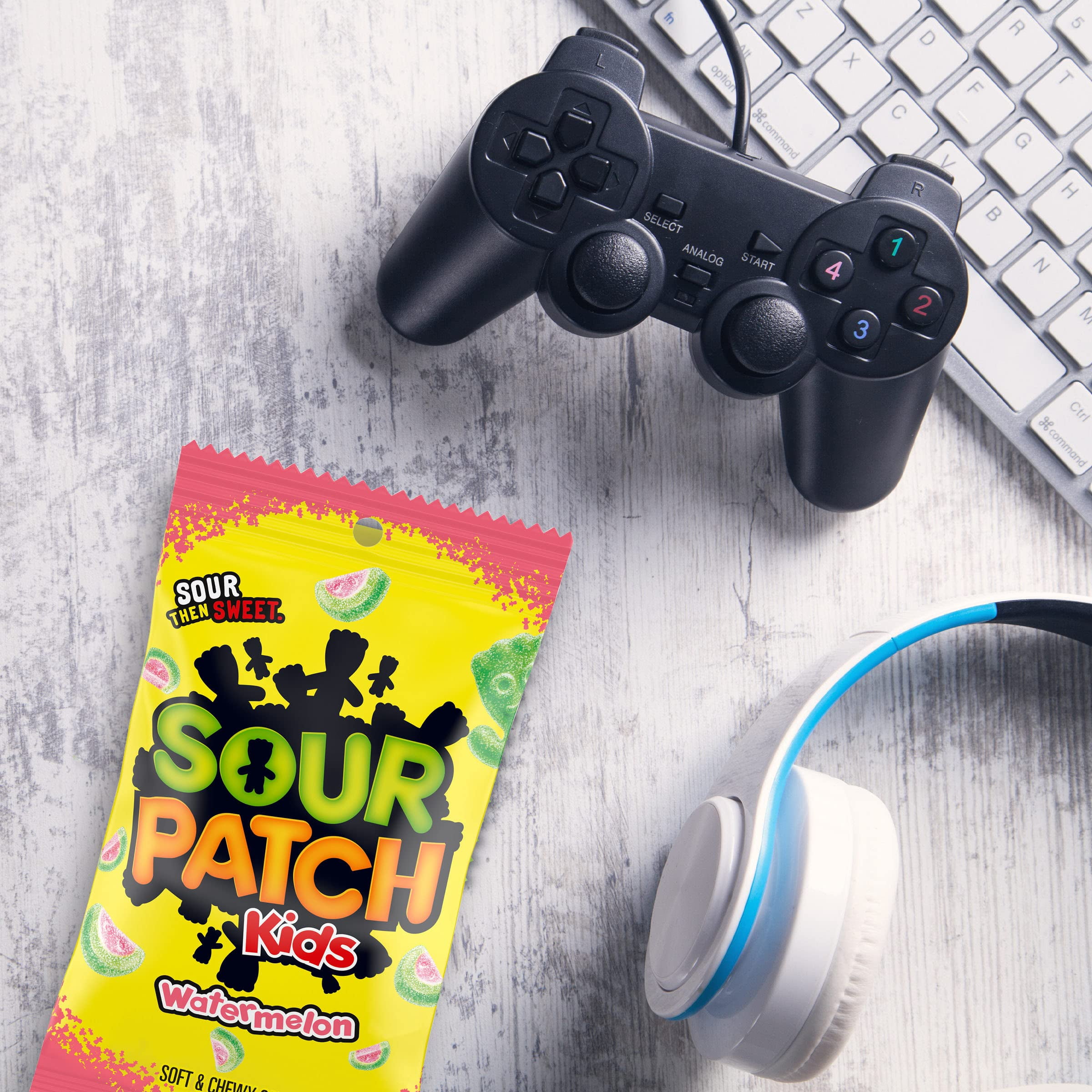 Sour Patch Soft & Chewy Candy, Watermelon, 8-Ounce Bag