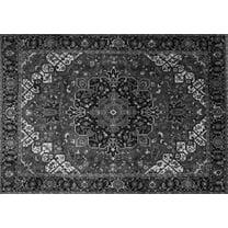 Ahgly Company Indoor Rectangle Persian Gray Traditional Area Rugs, 5' x 7'