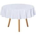 thumbnail image 1 of Clear Plastic Round Tablecloth Vinyl PVC Table Cloth Protector Oil Spill Proof Wipe Clean Table Cover for Dining Tables Parties Camping Crystal Clear, 1 of 7