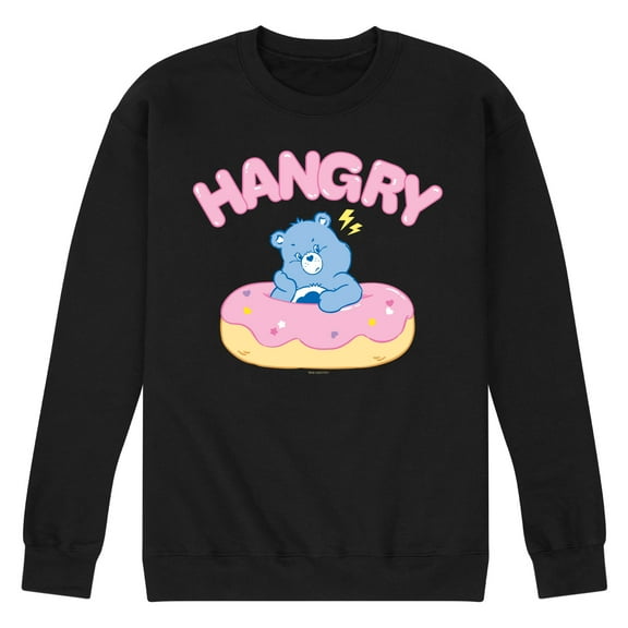 Care Bears - Hangry Grumpy Bear With Donut - Men's Crew Fleece Sweatshirt