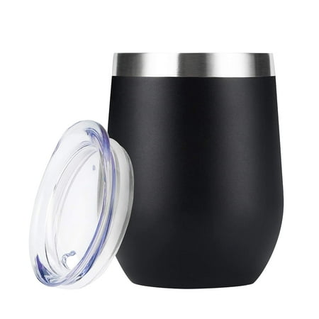 

Wine Cup 304 Stainless Steel Double-wall 12oz Water Bottle Vacuum Insulated Beverage Mug Matte Black