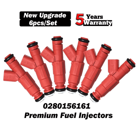 6pcs For Jeep Wrangler Dodge 4.0L EV6 0280156161 12-Hole fuel injector
