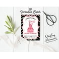 thumbnail image 3 of Darling Souvenir White Birthday Invitation Card 28 Pcs Fill or Write In Blank Invites Printable Party Supplies 5 x 7 Inches, 3 of 5