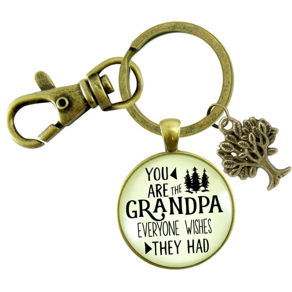 Grandpa Gutsy Goodness Bronze Keychain You Are The Grandpa Everyone Wishes For Gift