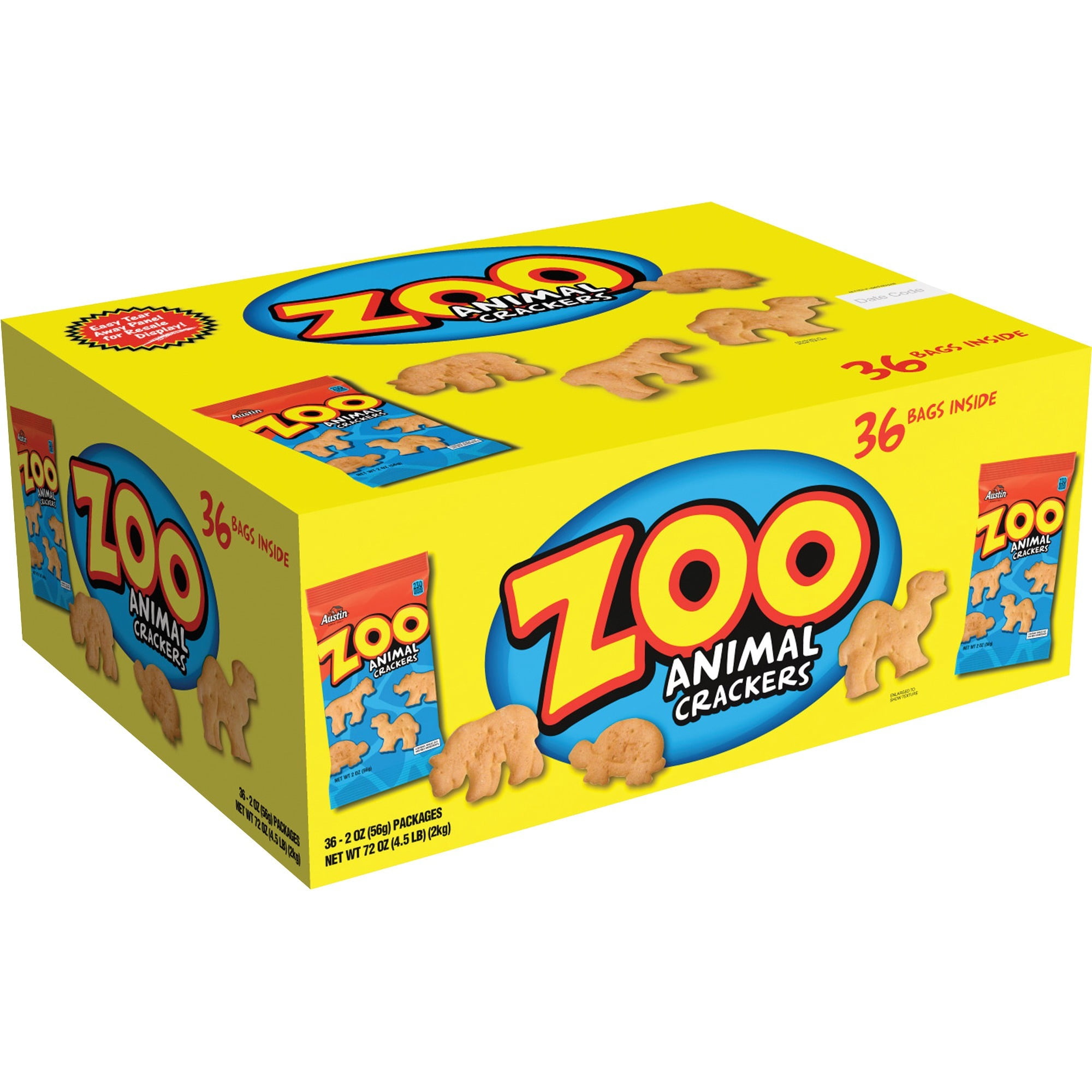 Keebler, KEB10022, Zoo Animal Crackers, 36 / Carton - Walmart.com