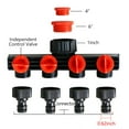 thumbnail image 2 of 4 Way Garden Hose Splitters Faucet Diverter Tap Hose Connector Hose Pipe Splitter 4 Way Water Distributor for Faucet Sprinkler Drip Irrigation Systems, 2 of 7
