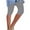 Grey, variant on Htigea Summer Capris for Women Solid High Waisted Workout Yoga Leggings Summer Cropped Pant Soft Cozy Milk Silk Home Short Pants Blue,XXXL