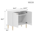thumbnail image 2 of Boyel Living Buffet 2 Portes Rangement Cuisine, Armoire Moderne Console, Buffet pour Salon, Blanc, 2 of 10