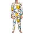 thumbnail image 3 of Kdxio Ducks and Anchors Men’s Pajama Set Pajamas For Men 2 Piece PJ Set with Men Pajama Pants and Long Sleeve T-Shirt Lounge Set-Large, 3 of 7