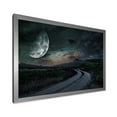thumbnail image 2 of Designart 'The Meadow Under Full Moon With Rural Road Through ' Nautical & Coastal Framed Art Print, 2 of 4