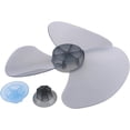thumbnail image 4 of 12 Inch Three Blade Household Fan Blade with Nut Cover, Stand Fan Blade(Gris), 4 of 6