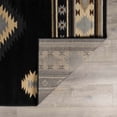thumbnail image 4 of BoutiqueRugs Midpines Bohemian Southwestern Colorful Area Rug - Tribal Diamond Boho Carpet for Living Room, Bedroom - Black, Charcoal, Gray - 5'3" x 7'9" (5x7), 4 of 11