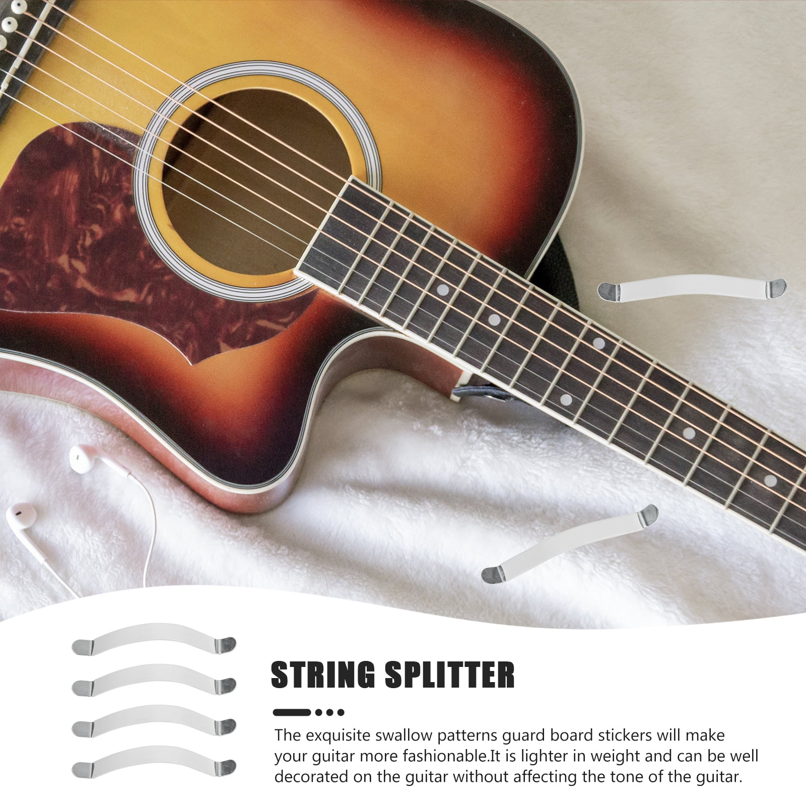 WORGEOUS 20 pcs  Guitar Frets Polished Wire Twist Device Guitar String Splitter Guitar Supplies