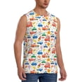 thumbnail image 2 of Balery Cartoon Transportation Camisetas sin mangas para hombre, absorbe la humedad y protege contra el mal olor.-Medium, 2 of 7