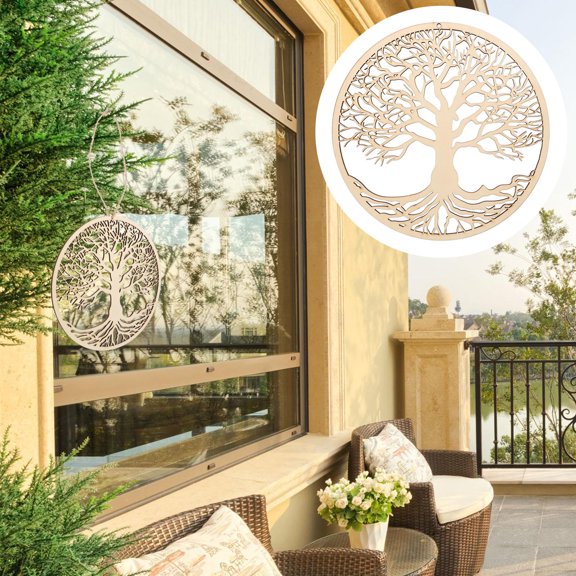 FRCOLOR Tree of Life Wall Art Wooden Sculpture 11.8 Inch Tree of Life Wall Hanging Decor for Farmhouse Home