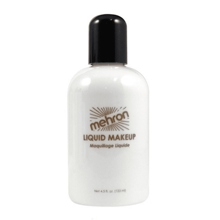 Mehron Makeup Liquid Makeup | Face Paint and Body Paint 4.5 oz (133 ml)  (WHITE)