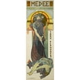 thumbnail image 2 of Alphonse Mucha 9x18 Gold Ornate Wood Frame and Double Matted Museum Art Print Titled - Medee (1898), 2 of 4