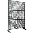 thumbnail image 3 of Outdoor & Indoor Privacy Screen Metal Privacy Screen 76" H×48" W, Freestanding Decorative Privacy Screen for Deck Balcony Patio, Privacy Fence Panels for Outside Lawn Garden, 3 of 5