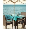 thumbnail image 3 of nqOlkjepod Ocean Shark Outdoor Tablecloth with Umbrella Hole & Zipper, Teal Green Wave Summer Beach Coastal Square Table Cover 60x60 Inch, Dining Waterproof Table Cloth Protector for Patio/Party, 3 of 7