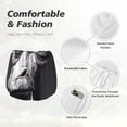 thumbnail image 4 of Daiia Monochrome Giraffe Expression Pattern Women's 2 in 1 Running Shorts - Lightweight Athletic Workout Gym Yoga Shorts Liner with Phone Pockets-XX-Large, 4 of 7
