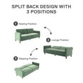 DHP Pin Tufted Transitional Futon, Light Green Velvet
