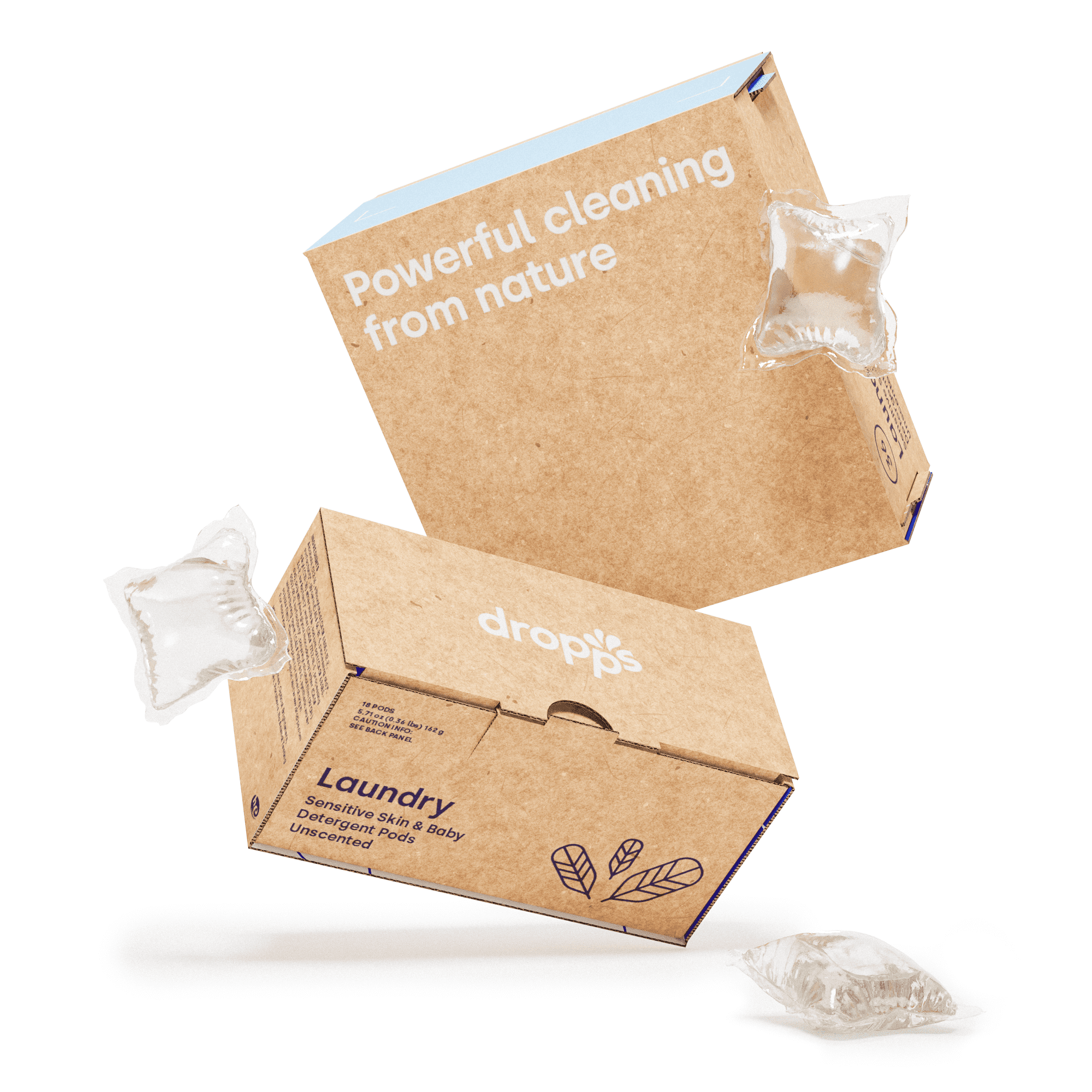 Dropps Sensitive Skin & Baby Laundry Detergent Pods, Unscented, 36 Count