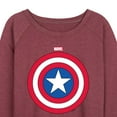 thumbnail image 3 of Marvel Captain America - Logo Shield - Women's French Terry Pullover Long Sleeve Shirt, 3 of 5