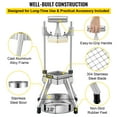 thumbnail image 5 of VEVOR Commercial Vegetable Fruit Chopper, Stainless Steel French Fry Cut with 4 Blades 1/4" 3/8" 1/2", Vegetable Chopper Dicer with Stainless Bowl, Heavy Duty Cutter for Potato Tomato Onion Mushroom, 5 of 9