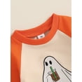 thumbnail image 5 of FEORJGP Toddler Baby Boys Halloween Rompers 0 3M 6M 12M 18M Infant One-piece Jumpsuits Long Sleeve Bodysuits Ghost Pumpkin Embroidery Crew Neck Playsuute Comfy Casual Clothes for Spring Fall, 5 of 7