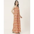 thumbnail image 3 of Moomaya Stylish Sleeveless Ikat Halter Neck A-Line Rayon Dress - Beachwear, 3 of 9