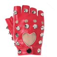 thumbnail image 1 of Guantes de cuero de medio dedo para hombres y mujeres con remaches de diamantes para bailar hip hop punk, guantes de fotografía geniales de moda para actuaciones, 1 of 6