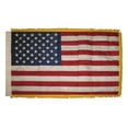 thumbnail image 2 of 3x5 Embroidered 2ply USA 50 Star Sleeve w/ Gold Fringe 300D Nylon Flag, 2 of 6